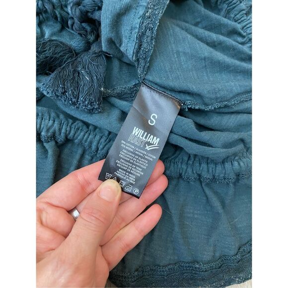 William Rast Green Off-the-Shoulders Lace Tye Blouse, Size Small, MSRP $90 - Picture 6 of 11